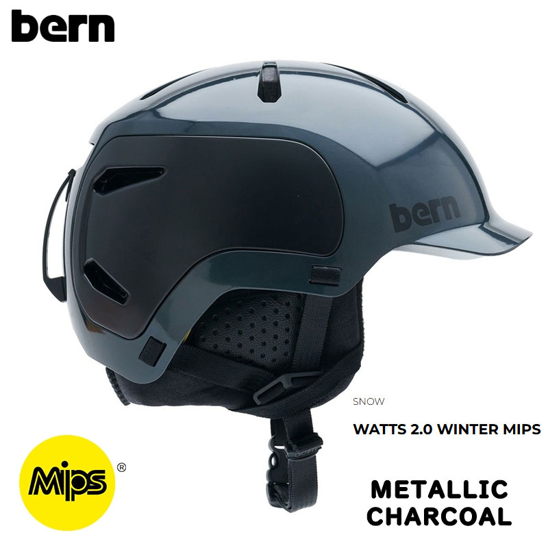 【4月はポイント10倍※要エントリー】セール! バーン ヘルメット 24-25 bern WATTS 2.0 WINTER MIPS ワッツ ミップス METALLIC CHARCOAL メンズ レディース 日本正規品