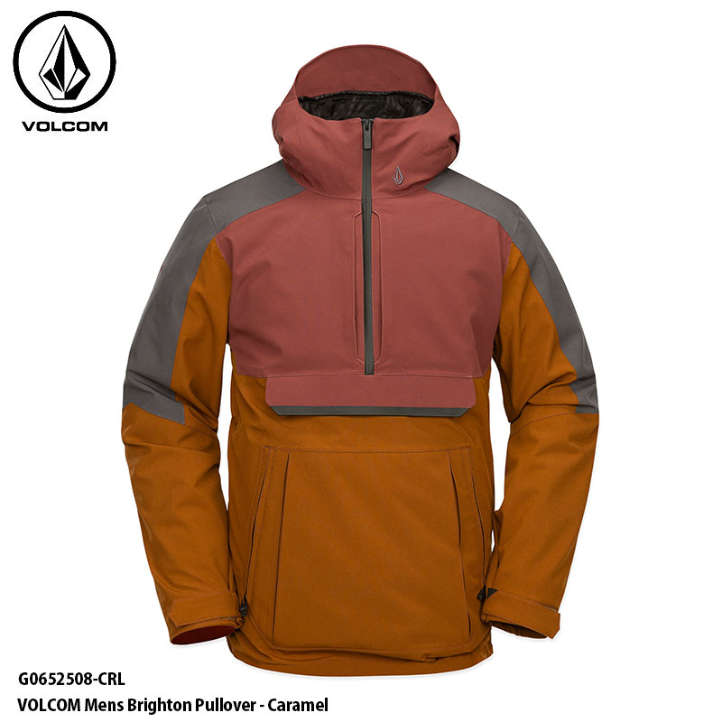 【4月はポイント10倍※要エントリー】スノーウェア ジャケット メンズ ボルコム 24-25 VOLCOM Mens Brighton Pullover - Caramel ブライトン プルオーバー 日本正規品 スキー スノーボード