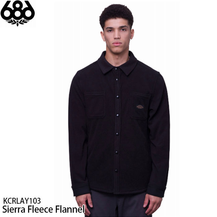 【マラソンP5倍+最大1万円OFFクーポン】シックスエイトシックス 686 Sierra Fleece Flannel フリースシャツ メンズ 長袖 4ポケット UPF40+ 24?25 日本正規品|Boom Sports EC店