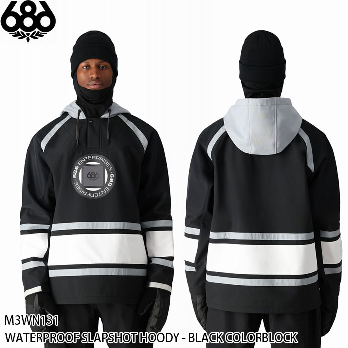 【4月はポイント10倍※要エントリー】スノーウェア ジャケット 撥水パーカー 24-25 686 WATERPROOF SLAPSHOT HOODY ウォータープルーフ スラップショット フーディ ロクハチ 日本正規品