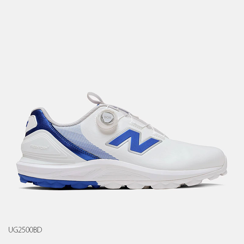【4月はポイント10倍※要エントリー】ゴルフシューズ メンズ レディース ニューバランス NEWBALANCE Fresh Foam X 2500 v5 SL Boa ホワイト/ブルー 日本正規品
