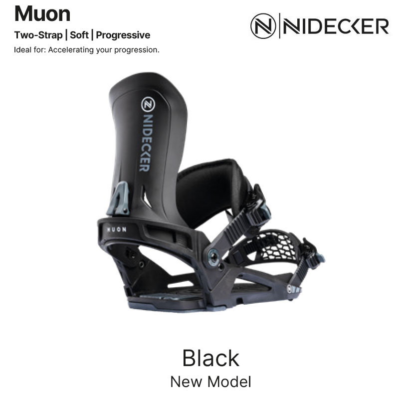 【4月はポイント10倍※要エントリー】25-26 スノーボード ビンディング NIDECKER ナイデッカー MUON BLACK ムオン ブラック 日本正規品