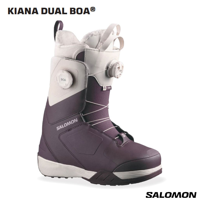 【4月はポイント10倍※要エントリー】予約 26-27 スノーボード ブーツ サロモン SALOMON KIANA DUAL BOA HUCKLEBERRY レディース 日本正規品
