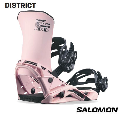 【マラソンP5倍＋最大1万円OFFクーポン】予約 26-27 ビンディング サロモン SALOMON DISTRICT ディストリクト ICY PINK メンズ レディース ユニセックス 日本正規品｜Boom Sports EC店
