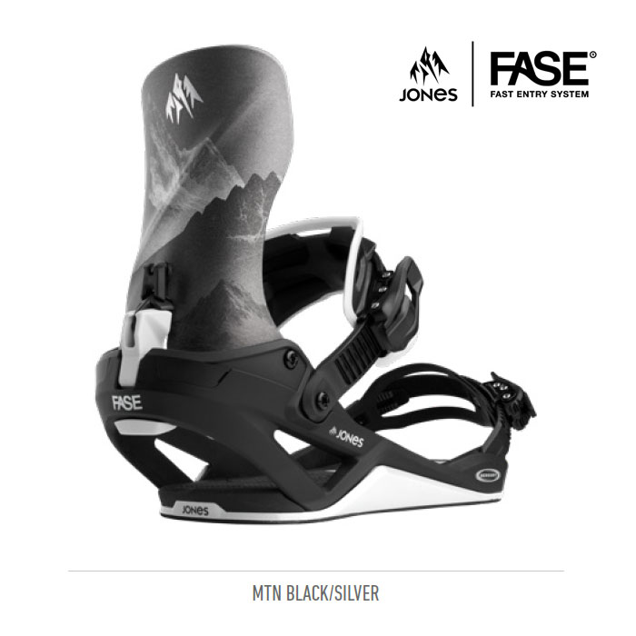 【マラソンP5倍＋最大1万円OFFクーポン】予約 26-27 ビンディング ジョーンズ JONES Mercury FASE MTN BLACK/SILVER フェイズ ファストエントリー メンズ ユニセックス 日本正規品｜Boom Sports EC店
