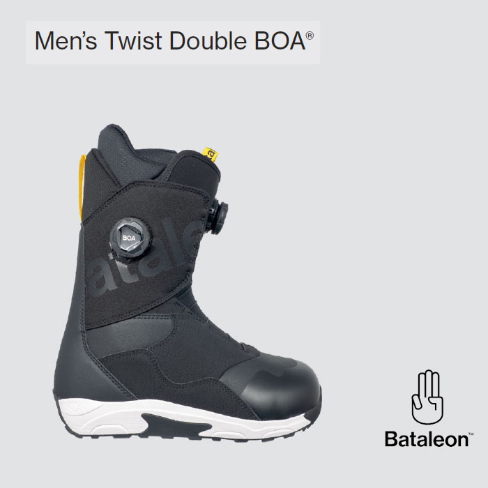 【マラソンP5倍＋最大1万円OFFクーポン】予約 26-27 スノーボード ブーツ バタレオン Bataleon Men&rsquo;s Twist Double BOA BLACK メンズ ツイスト ダブルボア 日本正規品｜Boom Sports EC店