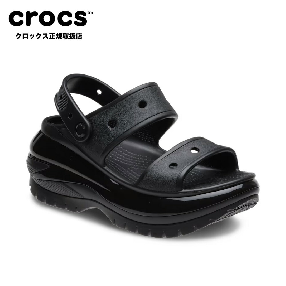 黒 クロックス 厚底サンダル クロックス サンダル 厚底 レディース crocs ブラック 黒