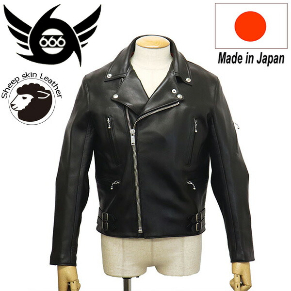 【現行タグ 】666 ライダース LJM-1 ライトニング　バーガンディ　46 LJM-1 サイドベルト ライダースジャケット -レギュラー-｜『666