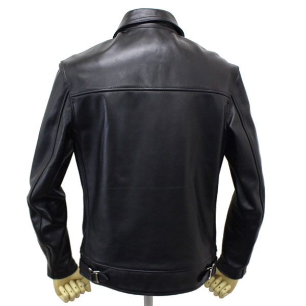 正規取扱店 666 LJM-9TF TIGHT FIT CENTER ZIP LEATHER JACKET (タイトフィット センタージップ  レザージャケット) 日本製 BLACK メンズファッション