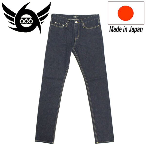 正規取扱店 666 ORIGINAL STRETCH SLIM JEANS ストレッチデニム スリムジーンズ インディゴ SOP0017