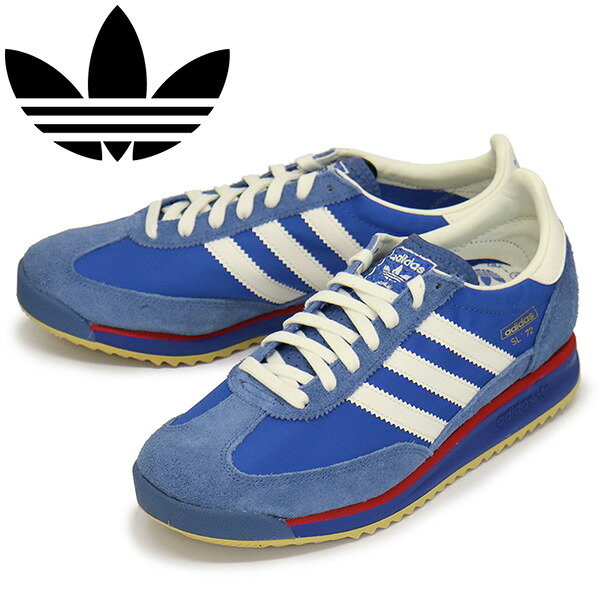 正規取扱店 adidas (アディダス) IG2132 SL 72 RS スニーカー ブルーxコアホワイトxベタースカーレット AD291｜BOOTSMAN 店