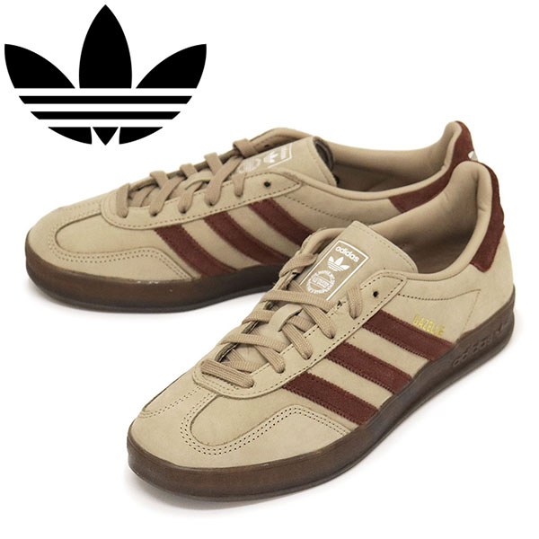 正規取扱店 adidas (アディダス) JQ8387 GAZELLE INDOOR スニーカー トレースカーキ/フォックスブラウン/フットウェアホワイト AD340|BOOTSMAN 店