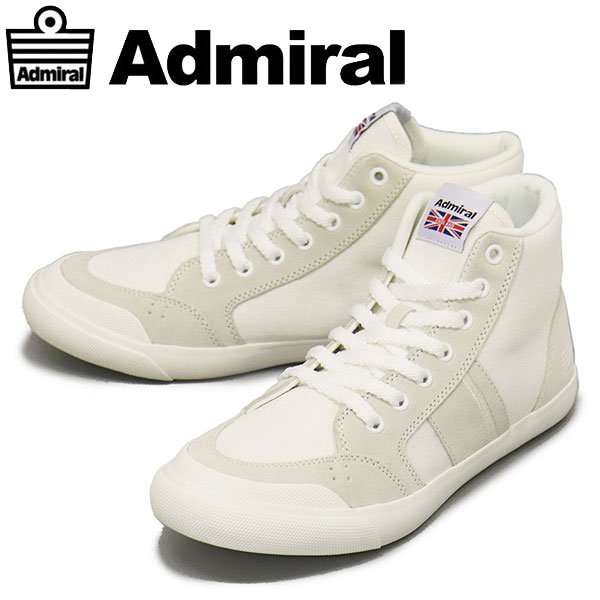 正規取扱店 Admiral (アドミラル) AD612 INOMER HI C イノマー ハイ キャンバス スニーカー 100 White AM041