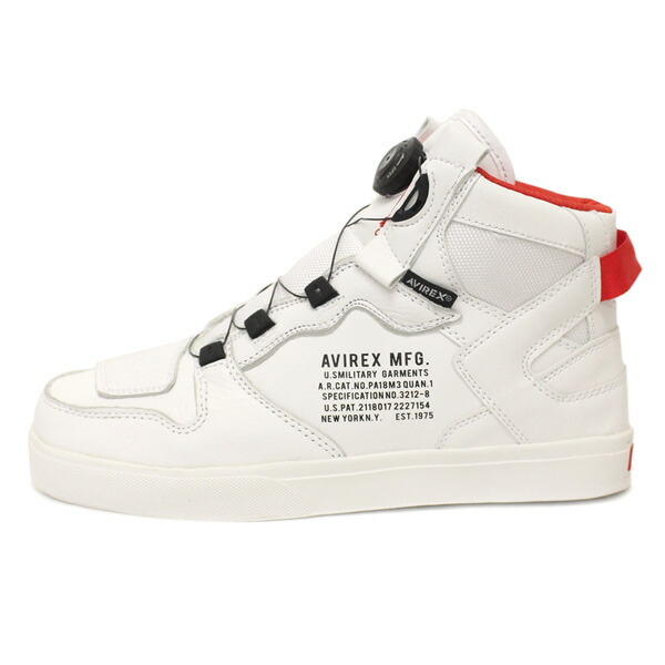 正規取扱店 Avirex U S A アビレックス Av2278 Dictator ディクティター バイカーシューズ Whitexred Rvcconst Com