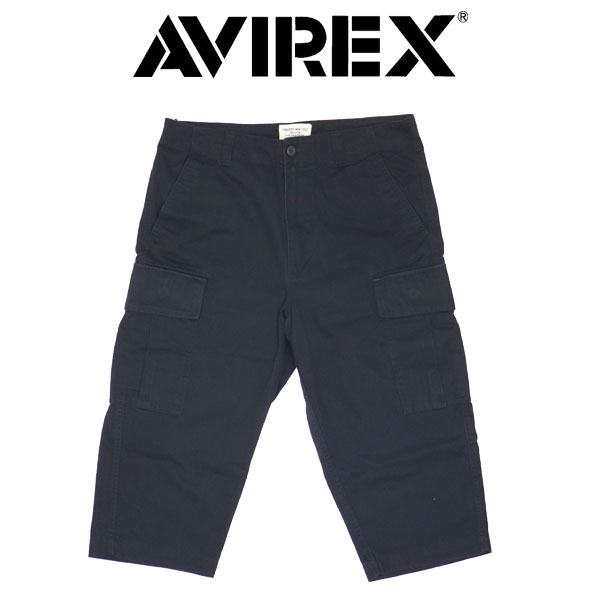 正規取扱店 AVIREX (アヴィレックス) 783-2914002 (6126130) BASIC FATIGUE CROPPED PANTS ベーシック ファティーグ クロップド パンツ 010BLACK|BOOTSMAN 店
