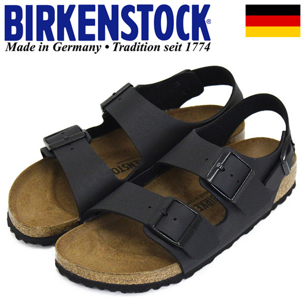 正規取扱店 BIRKENSTOCK (ビルケンシュトック) 034793 MILANO ミラノ サンダル ナロー幅 BLACK BI162