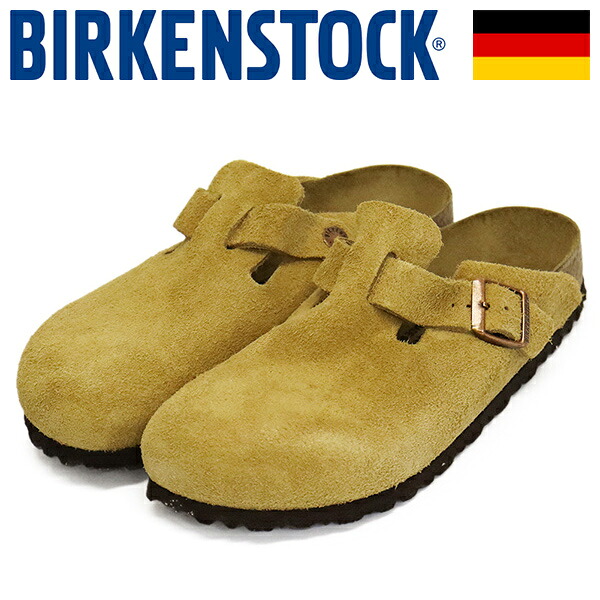 正規取扱店 BIRKENSTOCK (ビルケンシュトック) 1026164 BOSTON ボストン スエードレザーサンダル LATTE CREAM ナロー BI463