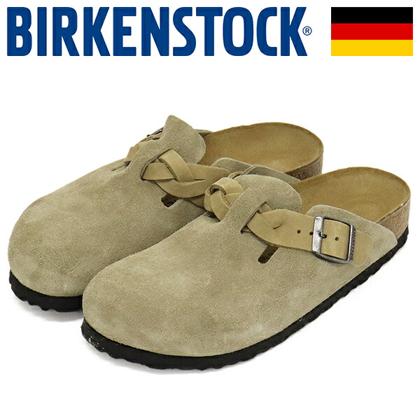 正規取扱店 BIRKENSTOCK (ビルケンシュトック) 1026694 BOSTON BRAIDED ボストン ブレイデッド スエードレザーサンダル TAUPE ナロー BI497
