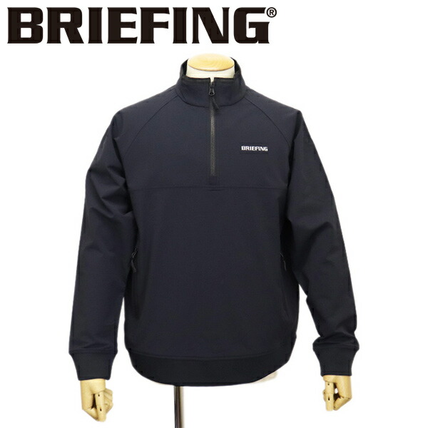 置き目取りまわし店 BRIEFING (ブリーフィング) BRG253M59 MS STORMFLEECE HALFZIP TOP メンズ ストームフリースハーフジップ 010BLACK  BR740 スポーツ・アウトドア-ゴルフ-その他