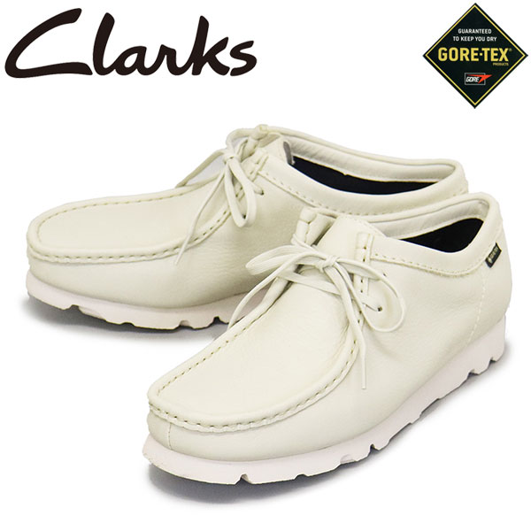 正規取扱店 Clarks (クラークス) 26185541 Wallabee GTX ワラビー ゴアテックス メンズ ブーツ White Leather CL156
