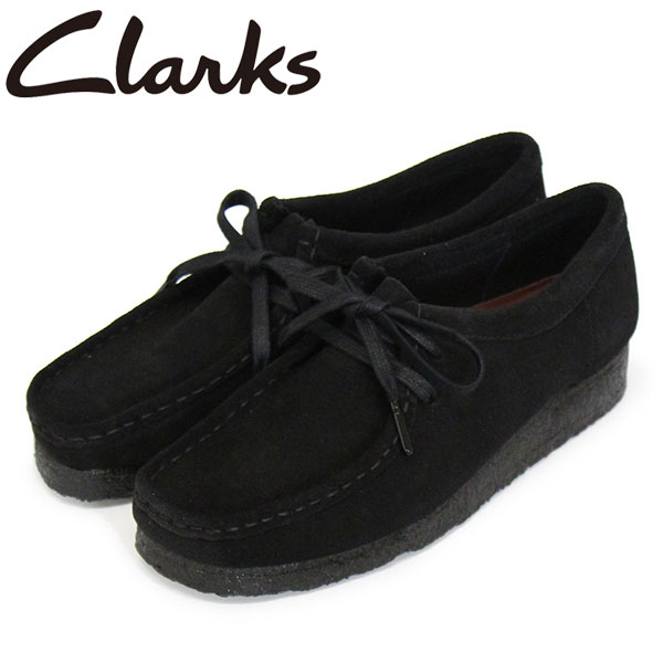 正規取扱店 Clarks (クラークス) 26155522 Wallabee ワラビー レディースシューズ Black Suede CL043