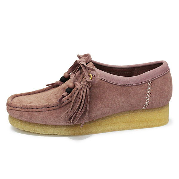 法度ハンドリング店 Clarks クラークス Wallabee ワラビー レディースシューズ Dusty Pink Suede Cl050 Silk Music Com