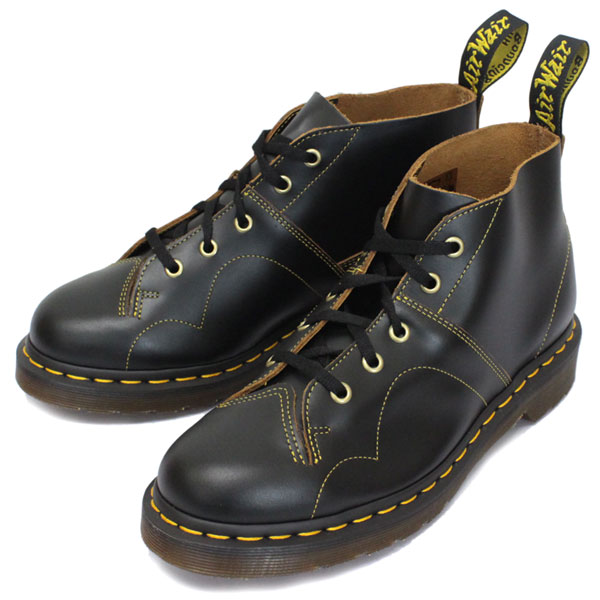 dr martens church vintage smooth black