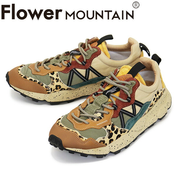 正規取扱店 Flower MOUNTAIN(フラワーマウンテン) FM107027 LENZAN スニーカー Military black/Taupe FM039