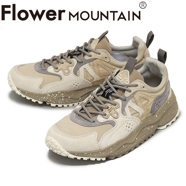 正規取扱店 Flower MOUNTAIN(フラワーマウンテン) FM127016 SOLIN スニーカー Beige/Gray FM066
