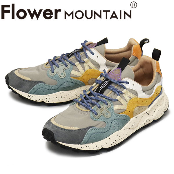 正規取扱店 Flower MOUNTAIN(フラワーマウンテン) FM63783 YAMANO3 スニーカー Grey/Petrol/Zucca FM070