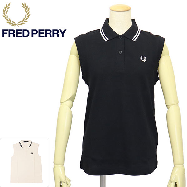 正規取扱店 FRED PERRY (フレッドペリー) G7200 SLEEVELESS FRED PERRY SHIRT スリーブレス ポロシャツ レディース FP548｜BOOTSMAN 店