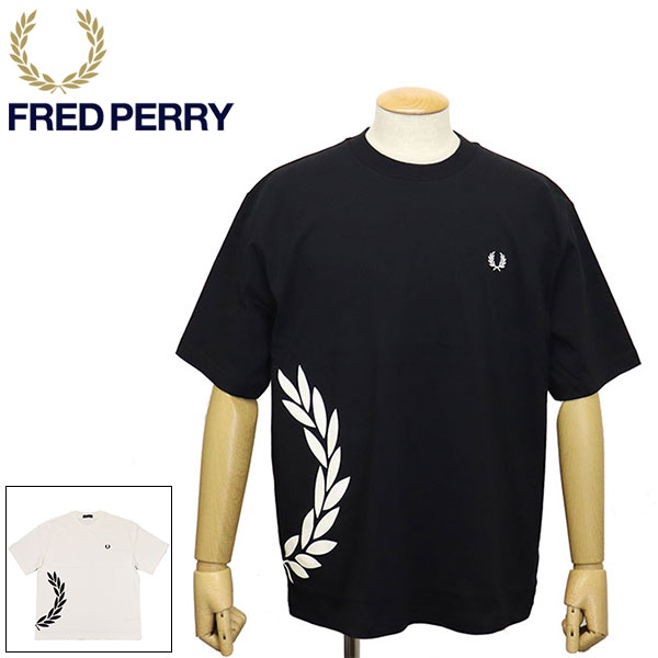 正規取扱店 FRED PERRY (フレッドペリー) M2440 TEXTURED LAUREL WREATH T-SHIRT Tシャツ FP589