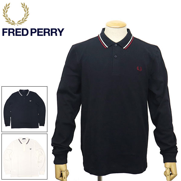 正規取扱店 FRED PERRY (フレッドペリー) M3636 LONG SLEEVE TWIN TIPPED SHIRT 長袖 ティップライン ポロシャツ FP538 全3色