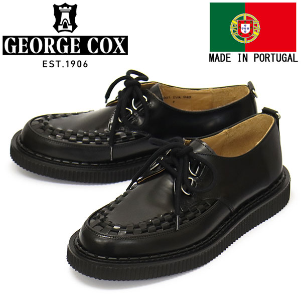 正規取扱店 GEORGE COX (ジョージコックス) EVA Hatton EVAソール レザーシューズ 040 Black|BOOTSMAN 店