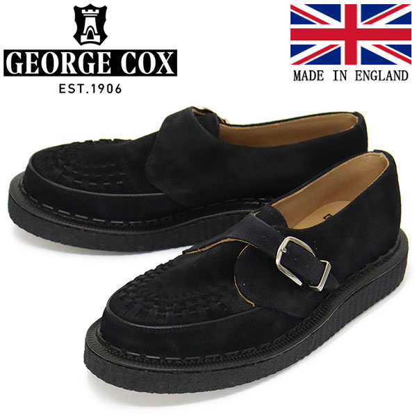 正規取扱店 GEORGE COX (ジョージコックス) HAMILTON ALASKA IVC ラバーソール レザーシューズ 090 BLACK SUEDE|BOOTSMAN 店