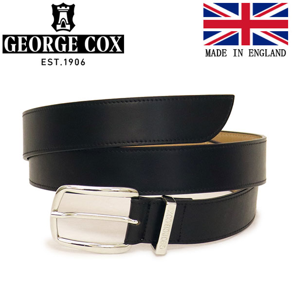 置き目取りまわし店 GEORGE COX (ジョージコックス) Belt なめし革胴締め Black