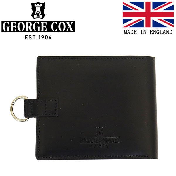 置き目取りまわし店 GEORGE COX (ジョージコックス) Billfold Wallet ビルフォールド レザーウォレット Black