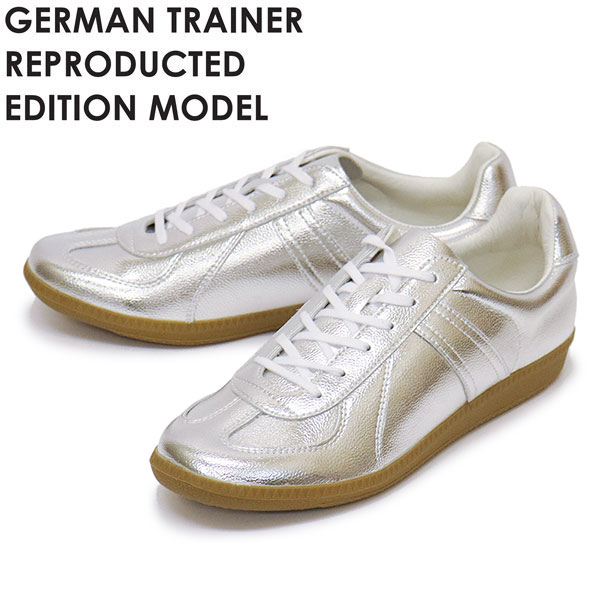 正規取扱店 GERMAN TRAINER (ジャーマントレーナー) 42500 アクションレザー スニーカー SILVER GT014