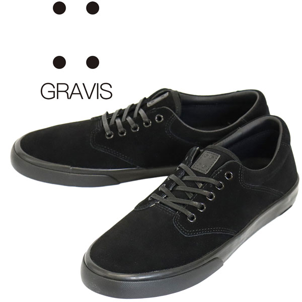 正規取扱店 GRAVIS (グラビス) 30400 FILTER フィルター スエードスニーカー BLACKxBLACK GRV044