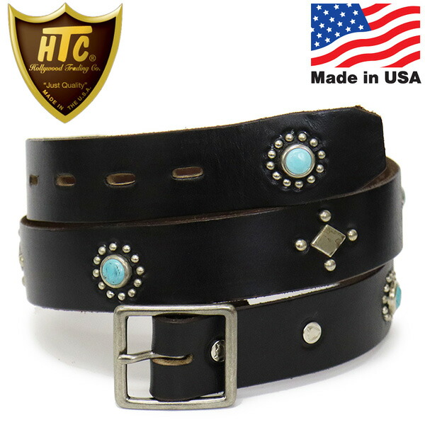 楽天市場】正規取扱店 HTC(Hollywood Trading Company) SN-32-TQ Turquoise Narrow Studs  Belt(ターコイズナロースタッズベルト）ブラックレザーxシルバースタッズ : BOOTSMAN 楽天市場店