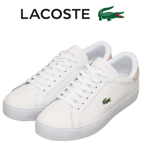 正規取扱店 LACOSTE (ラコステ) WMS 50SFA0155 POWERCOURT GRPH 225 1 SFA パワーコート レディース レザースニーカー 1Y9 WHTxLT PNK LC397