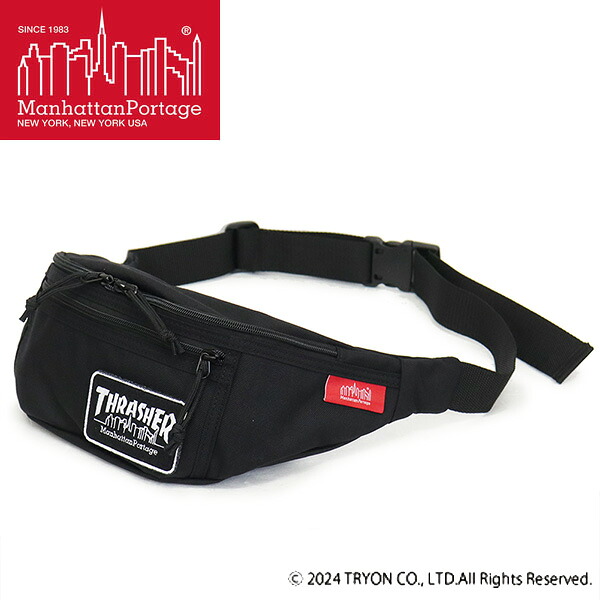 正規取扱店 ManhattanPortage (マンハッタンポーテージ) MP1101EP THRASHER ALLEYCAT WAIST BAG ウエストバッグ BLACK MP054|BOOTSMAN 店