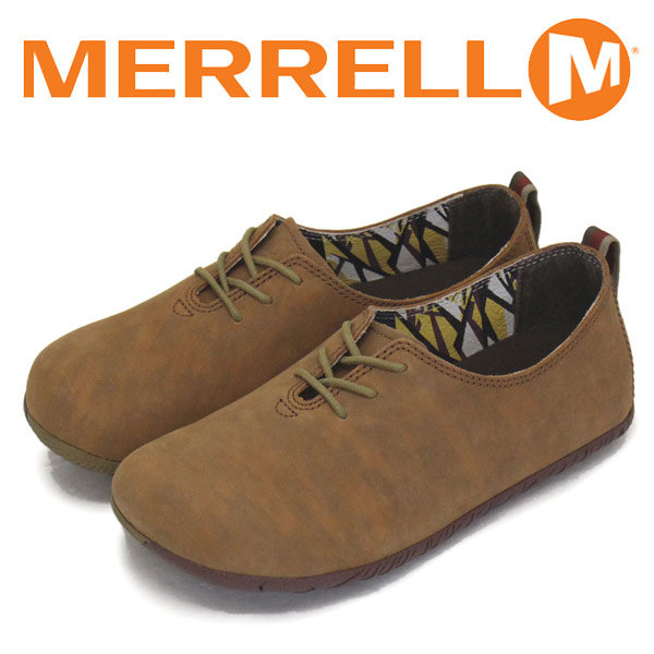 正規取扱店 MERRELL (メレル) J20556 Mootopia Lace ムートピア レース レディース レザーシューズ LIGHT BROWN MRL061