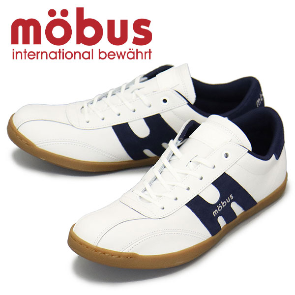 sale セール 正規取扱店 mobus (モーブス) M-2101T-1000 NEW MUNSTER ニューミュンスター レザースニーカー WHT/NAVY MBS001