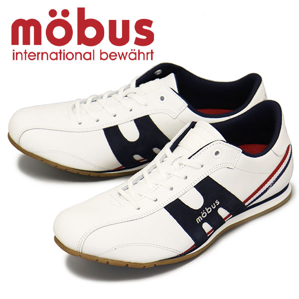 sale セール 正規取扱店 mobus (モーブス) M-2107T-1031 NEW DINKEL ニューディンケル レザースニーカー WHT/NAVY MBS008