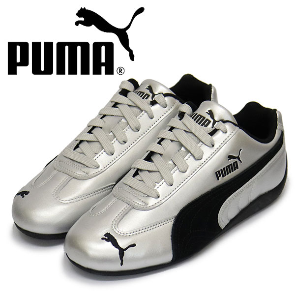 正規取扱店 PUMA (プーマ) 403689 ユニセックス スピードキャット メタリック スニーカー 01 PUMA SILVER-PUMA BLACK PM245
