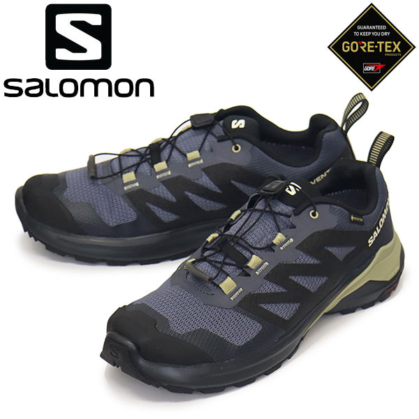 正規取扱店 Salomon (サロモン) L47526000 X-ADVENTURE GORE-TEX トレイルランニングシューズ GRISAILLE/BLACK/SLATE GREEN SL068