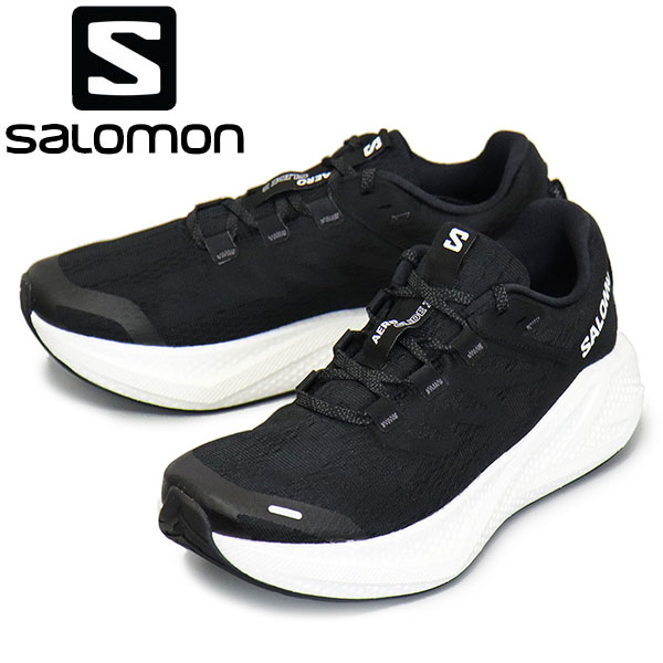 正規取扱店 Salomon (サロモン) L47756700 AERO GLIDE 3 ランニングシューズ Black x White x Asphalt SL077