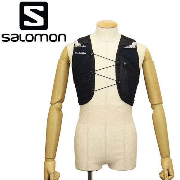 正規取扱店 Salomon (サロモン) L2178200 ACTIVE SKIN 4 SET ユニセックス ランニングベスト BLACK / METAL SL052