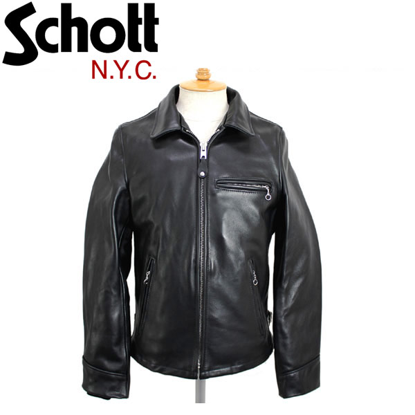 高い素材 正規取扱店 Schott ショット Leather Trucker Jacket レザートラッカー ジャケット Black ブラック Bootsman 店 人気ブランドを Elcielogirasoria Com